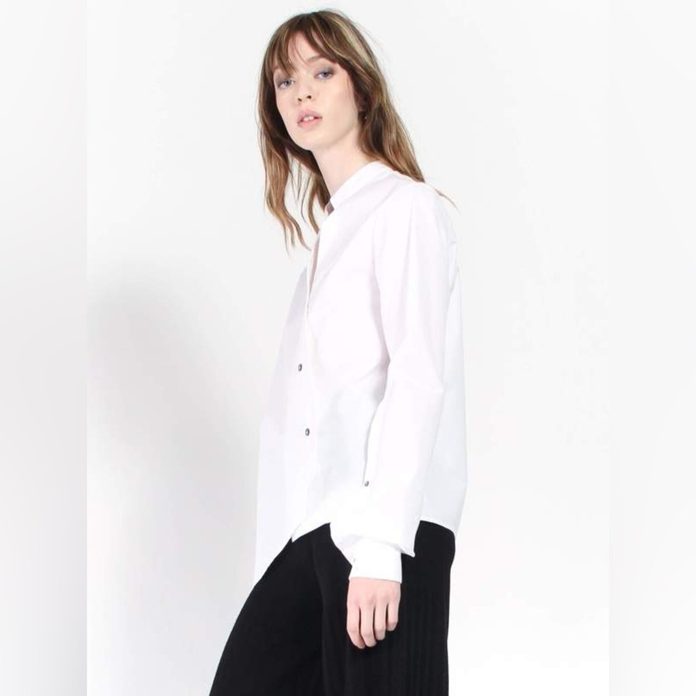NWT Ji Oh Unbalanced Shirt - White - Picture 4 of 10